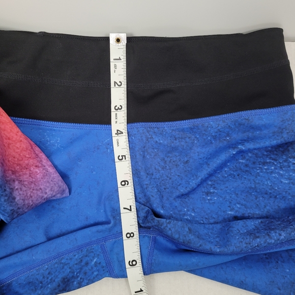ATHLETA Speed Sonar Galaxy Leggings Size XS Blue Orange Yoga Athletic Workout - Picture 9 of 10